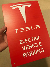 NEW Tesla Logo Cybertruck Parking Sign EV Electric 8