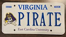 Exp Va DMV Virginia License Plate Pirate East Carolina Collegiate Vanity Tag Eye picture