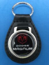 Vintage Dodge Magnum genuine grain leather keyring key fob keychain - Old Stock picture