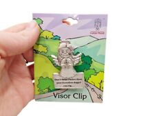 Don't Drive Faster Than Your Guardian Angel Visor Clip Car Accessory 2 Inch picture