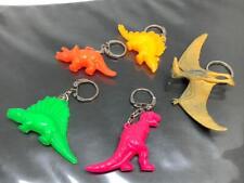 5 Vintage Keyring DINOSAURES Keychain BRIGHT COLORS 5 Anciens Porte-Clés DINOS picture