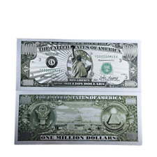 1 Million Dollar 10 PCS Silver Color Banknote 24k Silver Plated Bill US Currency picture