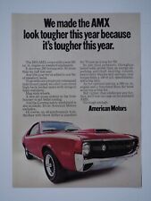 1970 AMX Vintage 1970 AMC Red Original Print  Ad 8.5 x 11