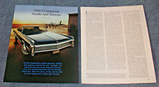 1969-73 Chrysler Imperial History Info Article 
