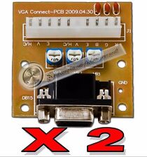 2 x CGA to VGA or VGA to CGA Adapter CGA/VGA VGA/CGA Arcade Monitor Converter picture