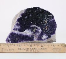 Fluorite Specimen Sparkly Deep Purple nearly 5 inches from Mibladen Morocco 3016 picture
