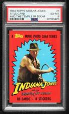 1984 Topps and the Temple of Doom Indiana Jones Harrison Ford #1 PSA 6 8mh picture