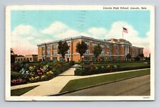 Lincoln NE-Nebraska, Lincoln High School, c1938 Vintage Souvenir Postcard picture