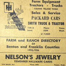 Vintage 1955-1956 Benton Franklin Counties Farm Ranch Rural Telephone Directory picture