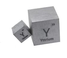 Yttrium Metal 10mm Density Cube 99.95% for Element Collection USA SHIPPING picture