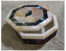 White Marble Jewelry Box Mother of Pearl Randoam Work Watch Box with Royal Look picture