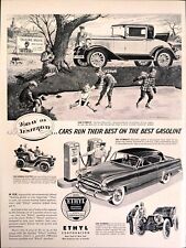 1953 Ethyl Anti Knock Compound Gasoline 1953 Plymouth Belvedere Print Ad picture