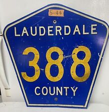 Authentic Retired Lauderdale County Alabama Road Street Sign 388 24