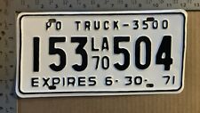 1970 1971 Louisiana truck license plate 153 504 YOM DMV Ford Chevy Dodge 13968 picture