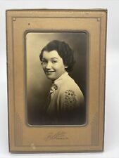 Vintage Photo Cabinet Card Young Woman 1930’s-1940’s Girl Mid Century Oakdale CA picture