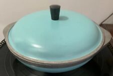 Vintage Club Cast Aluminum Turquoise Teal 4 Quart Dutch Oven Stock Pot Pan w Lid picture