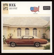 1970 - 1972 Buick Gran Sport  Classic Cars Card picture