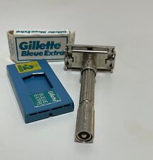 Vintage 1961 Gillette Double Edge Adjustable Safety Shaver + 9 Blades picture