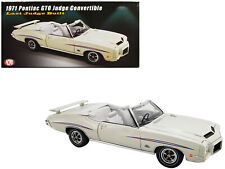 1971 Pontiac GTO Judge Convertible White with Graphics and White Interior 