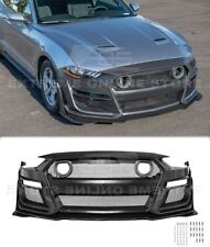 GT500 Style Front Bumper With LED Grille For 18-23 Ford Mustang Full Conversion picture