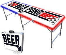8-Foot Folding Beer Pong Table - Choose Options Standard, Top picture