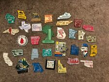 Vintage State Travel Rubber Magnets Souvenir Lot 32 United States Retro picture