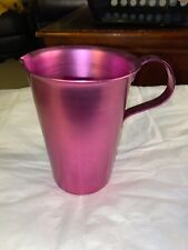 1950s Anodized Aluminum Pitcher 8” x 6”  Dark Pink picture