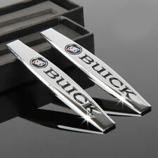 For 2PCS BUICK Chrome Luxury Car Body Fender Metal Emblem Badge Sticker Decal picture