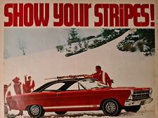 1967 Ford Fairlane GTA 500 Car Auto Print Ad SHOW YOUR STRIPES ADVERTISEMENT BTV picture