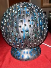 1970s Round Ceramic/ Porcelain Flickering Multi Color Ball Lamp Holed picture
