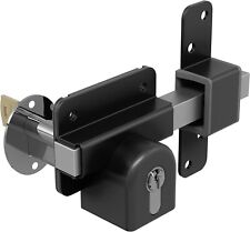 GateMate Long Throw Gate Lock 1490086 Euro Profile Keyed Both Sides 5 Keys Black picture