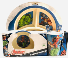 Marvel Avengers 5 PC Bamboo Fiber Dinnerware Set Best Brands Superhero's New picture