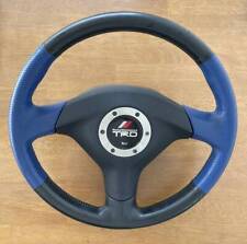 TRD3 Spoke Type C Sports Steering Genuine Leather Roll Blue Black 45100−SP060−80 picture