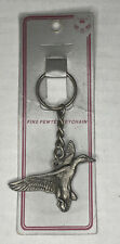 Vintage 1987 Sears Fine Pewter Duck Keychain Made In USA Great American Products picture