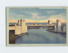 Postcard New Outer Drive Bridge on Lake Michigan Chicago Illinois USA picture