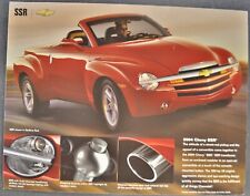2004 Chevrolet SSR Brochure Sheet Roadster Pickup Excellent Original 04 picture