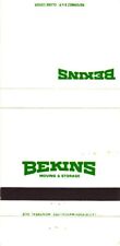 Bekins Moving & Storage, Advertisement Vintage Matchbook Cover picture