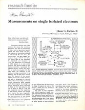 Hans Dehmelt Autographed Article from The Physics Teacher, May 1978 picture