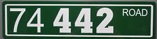 METAL STREET SIGN 74 442 ROAD FITS OLDSMOBILE OLDS MUSCLE CAR 400 HURST 4 SPEED picture