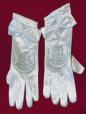 DOI Daughters Satin Stretch Auxiliary OES Gloves Rhinestone Logo picture