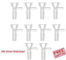 Set of 10 14MM Male Glass Bowl For Water Pipe Hookah Bong Replacement Head NEW picture