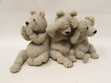 2001 Second Nature Design Quarry Critters See No Evil Uh Oh 45416 Bear Figurines picture