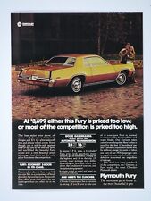 1976 Plymouth Fury Vintage Priced Too Low Original Magazine Print Ad 8.5 x 11