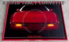 1984-1990 Red Corvette Pride of America Framed Poster 25 x 37 picture