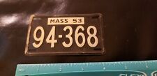 Vintage 1950’s Massachusetts  BICYCLE LICENSE PLATE picture