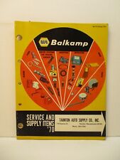 1970 NAPA Balkamp BA 70 Service Supply Parts Gas Tools Cars Trucks Gas Engines picture