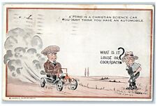 1918 Man Anti Ford Christian Science Car Automobile Muskegon MI Antique Postcard picture