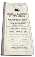 APRIL 1971 CNJ CENTRAL RAILROAD OF NEW JERSEY CENTRAL EMPLOYEE TIMETABLE #11 picture