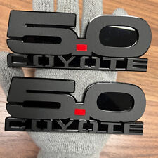 Coyote  Badges Emblem STEALTH w/red point ,(2) BADGES, Fender Angry Agressive picture