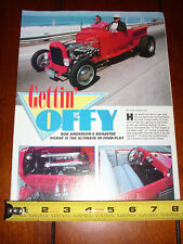 OFFY OFFENHAUSER POWERED 1929 FORD - ORIGINAL 1986 ARTICLE picture